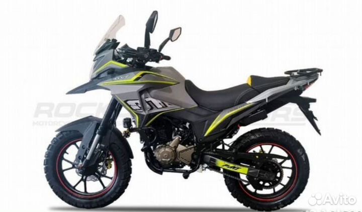 Мотоцикл турэндуро rockot dakar 250 серый/зеленый