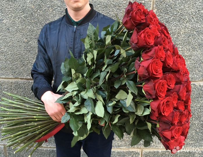 Букет роз 60 см. Купить цветы розы