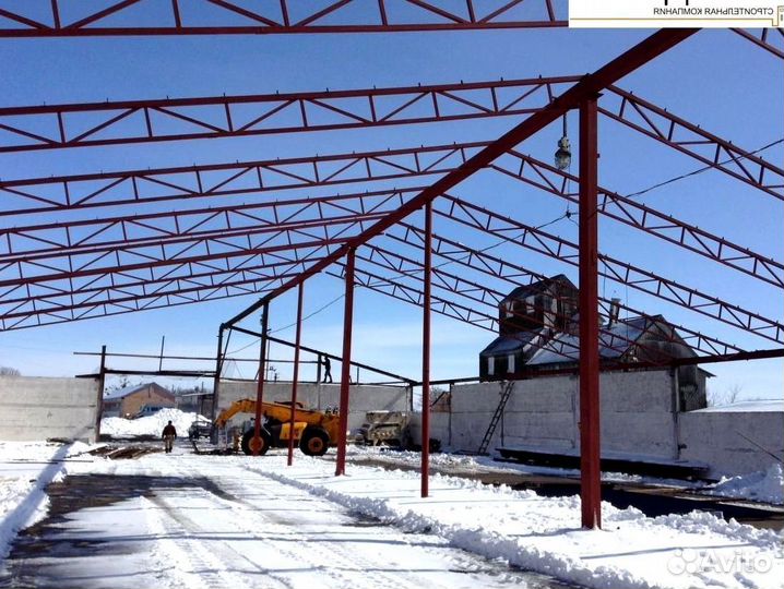 Строительство зернохранилищ с профнастилом под клю