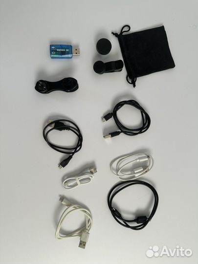 Провода для зарядки, линзы для тефона