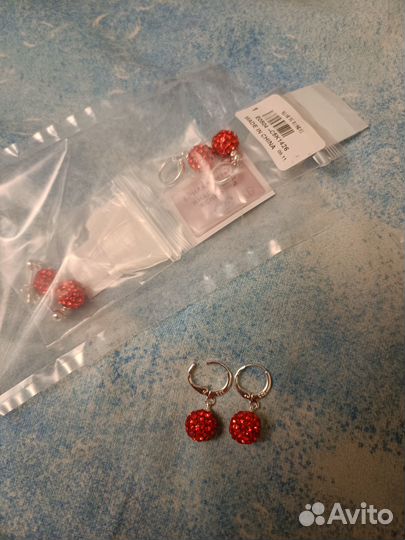 Сережки серебро