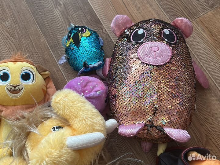 Мягкие игрушки пакетом много игрушек