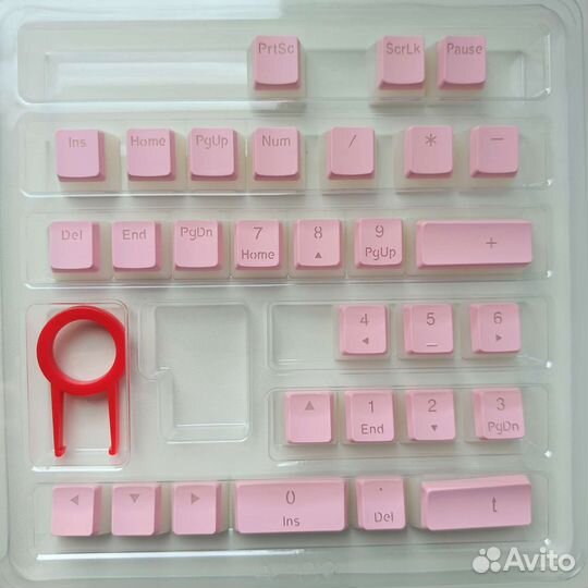 Розовые кейкапы колпачки для клавиатуры Redragon