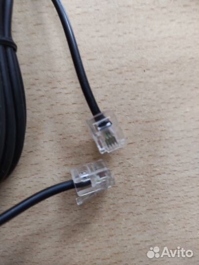 Новый кабель телефонный Hama 10 м 6p4c