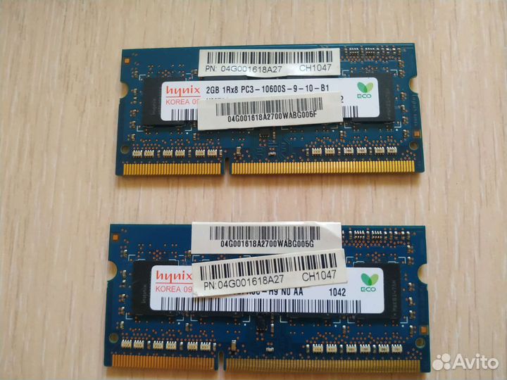 Оперативная память Hynix hmt325s6bfr8c-H9 2x2 Гб