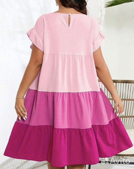 Платье болеро фуксия 50/60/64