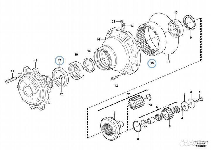 97414.7 Сальник ступицы экскаватор погрузчик