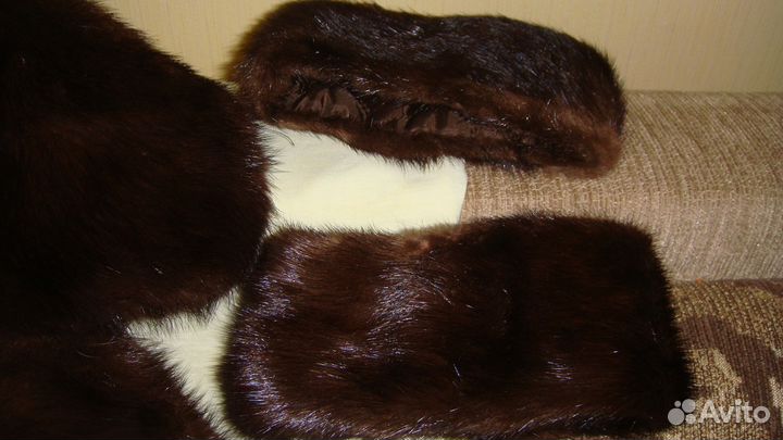 Воротник из меха норки