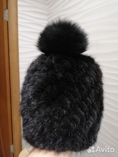 Шапка женская вязаная норка