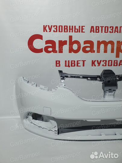 Бампер передний renault logan 2 Белый лед