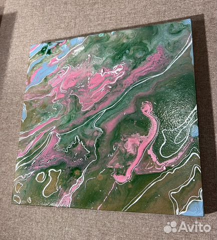 Интерьерная картина флюид арт акрил