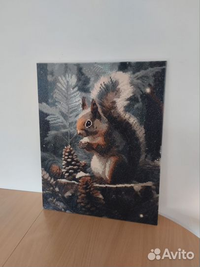 Белочка картина из алмазной мозаики готовая