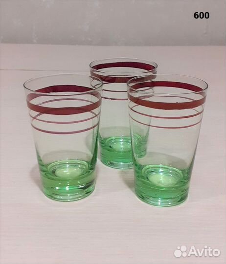 Цветное стекло рюмки лафитник наборы штоф СССР