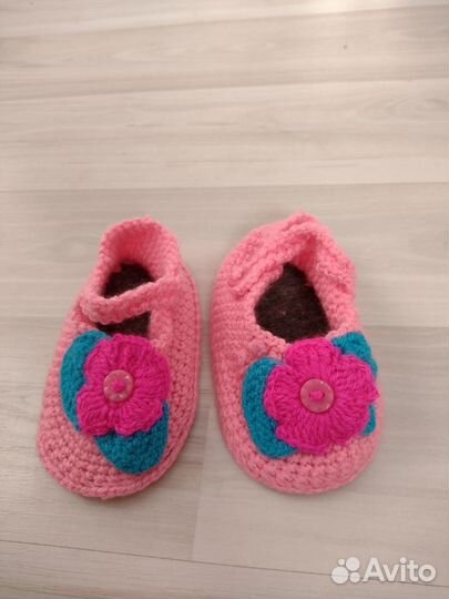 Пинетки крючком ручная работа