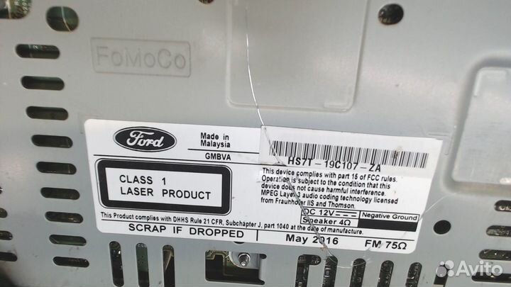 Магнитола Ford Fusion 2017- USA, 2017