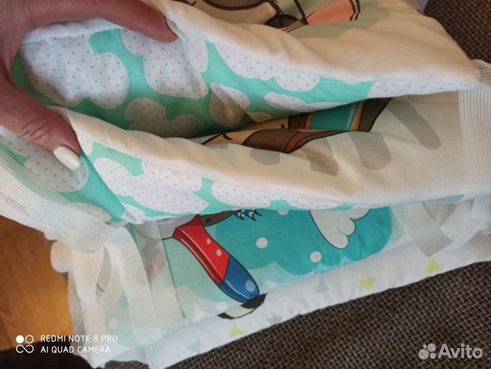 Новые бортики плюс балдахин в кроватку