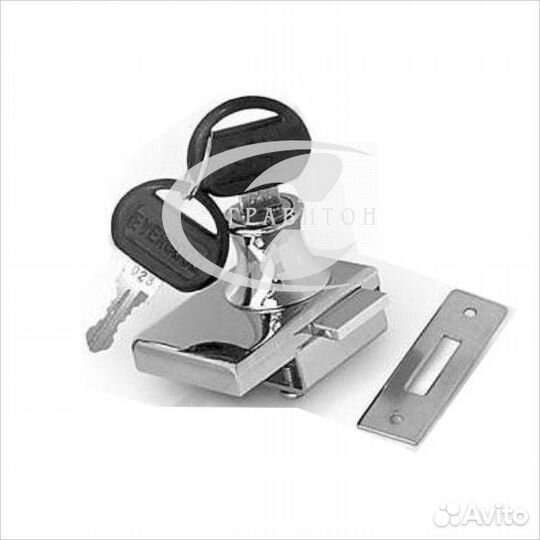 Замок lock.805.CR, хром 2 стекла накладной