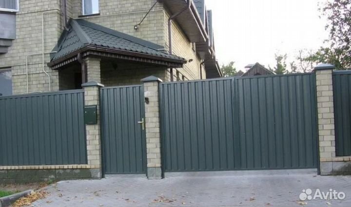 Забор из профнастила цена за метр под ключ