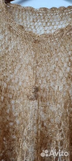 Пуховое пончо - шаль