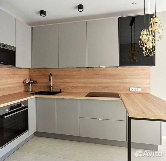 Угловой кухонный гарнитур современный