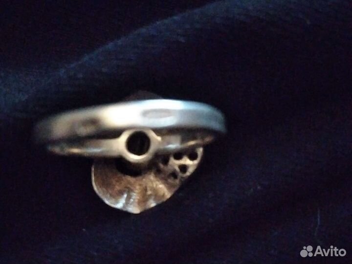 Кольцо винтаж СССР. 925 проба с звездой