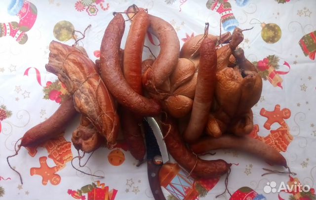 Колбаса копченая домашняя