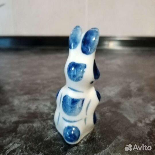 Кролик - заяц. Гжель. Винтаж