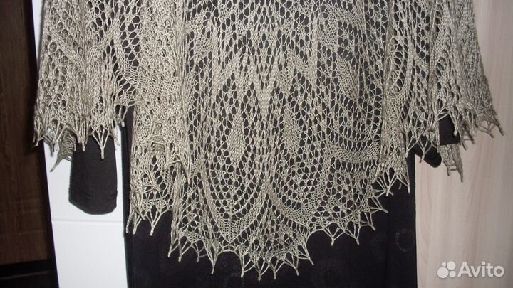 Шаль ажурная спицами