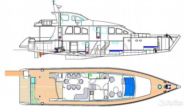 Стальная яхта Генезис 25 метров, росречрегистр