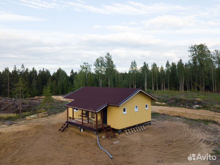 Каркасный дом 72м