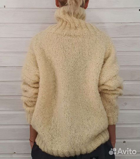 Свитер альпака ручной вязки оверсайз