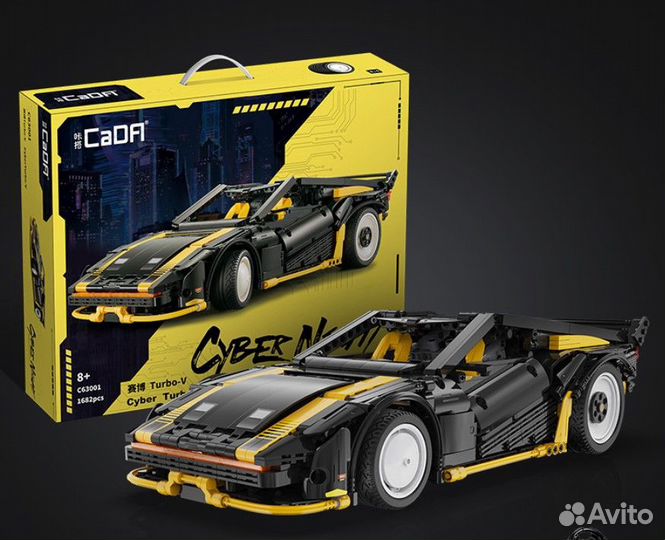 Конструктор спортивный автомобиль Турбо-V 1/10 168