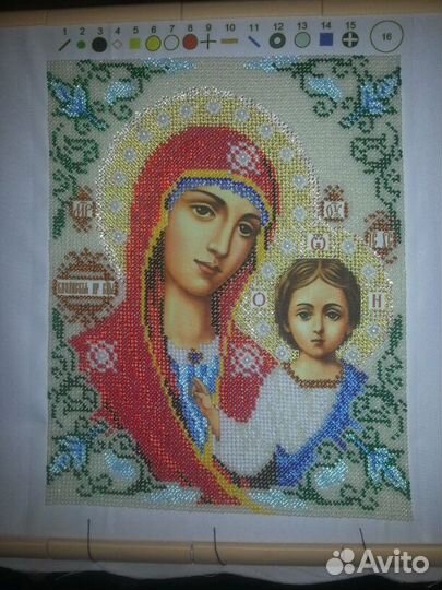 Казанская Божия Матерь (бисер)