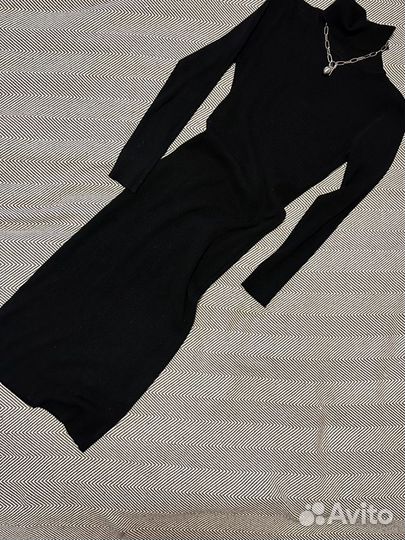 Платье женское черное лапша 42 44 46
