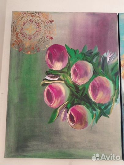 Интерьерная,ручная работа,80*60