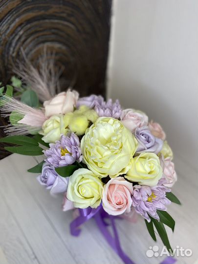 Букет из мыльных цветов