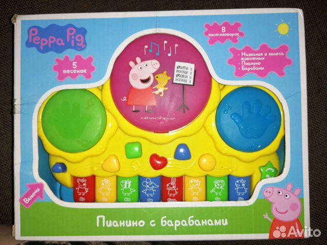 Пианино с барабанами свинка пеппа