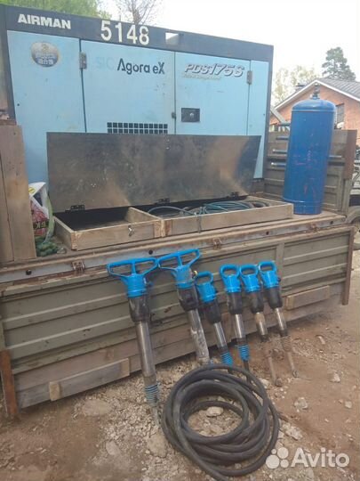 Аренда компрессора с отбойными молотками