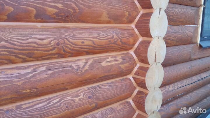 Герметизация срубов/Тёплый шов/покраска/шлифовка