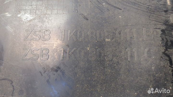 Защита арок (подкрылок) левая передняя Volkswagen Golf Plus, 2005