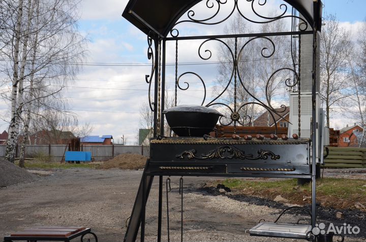 Мангал с крышей