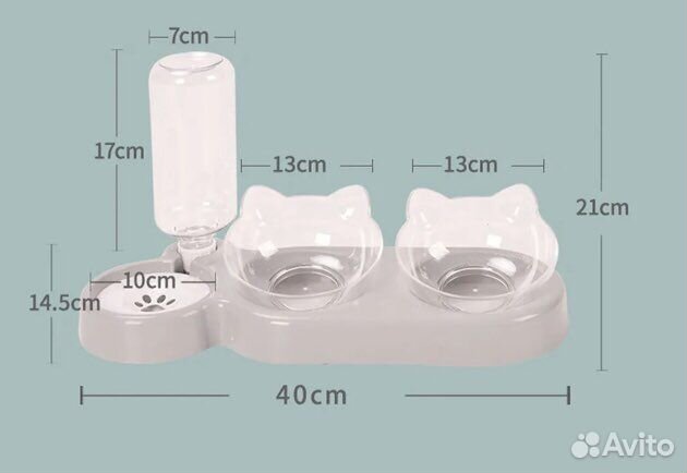 Миска для кошек с автопоилкой