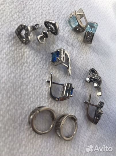 Серьги серебро
