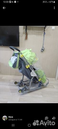 Детские санки коляска бу