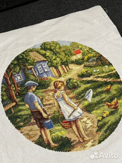 Картина вышитая крестом. Ручная работа