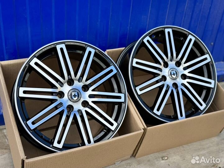 Диски r17 5x114.3 HRE UV-2 черные с полировкой Той