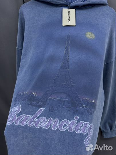 Худи balenciaga paris moon oversize