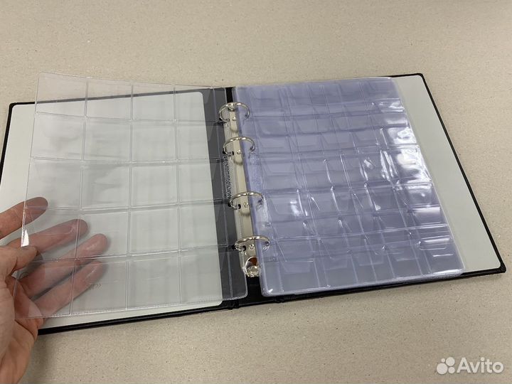 Альбом для монет именной (подарочный кожаный)