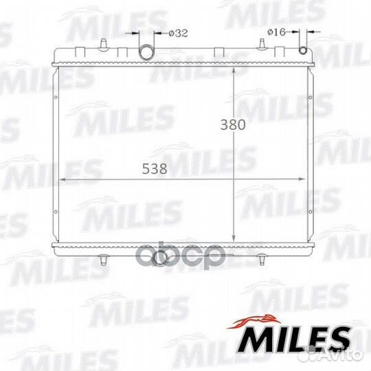 Радиатор (паяный) citroen C4/C5 04- peugeot 307