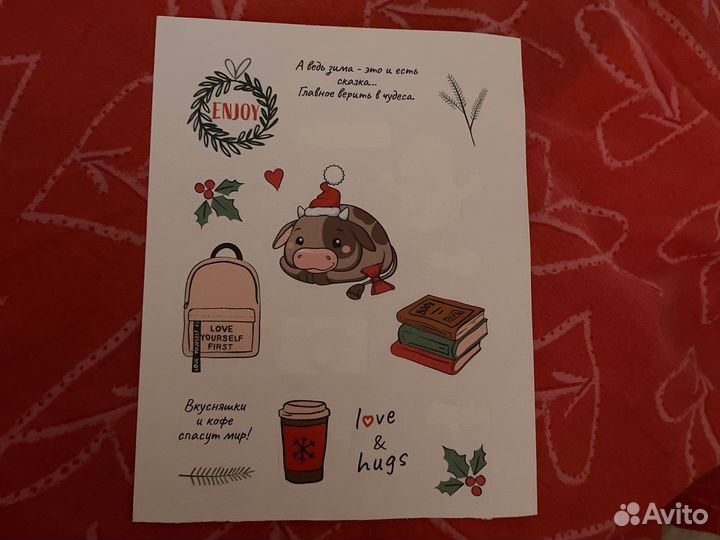 Наклейки новогодние